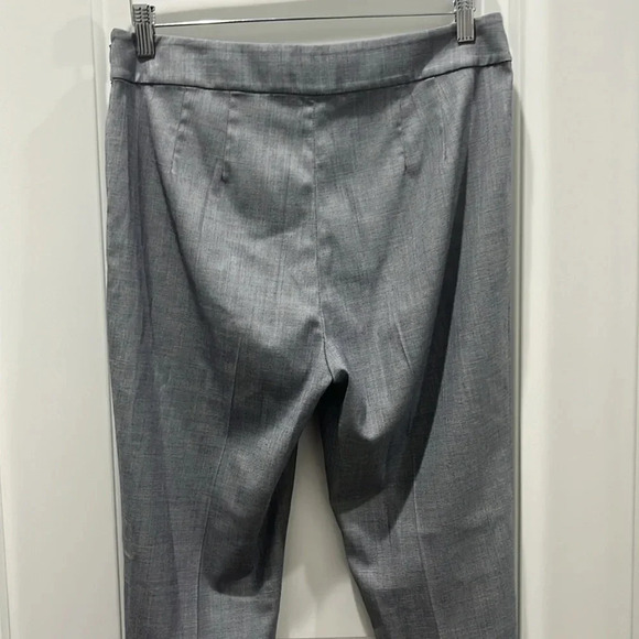 St. John Emma Gray Straight Leg Trousers Sz 10 - Picture 4 of 9